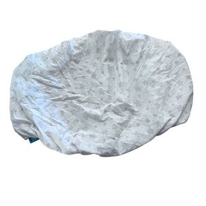 Biloban Infant White and Gray Star Compatible With Snoo Fitted Crib Sheet OS